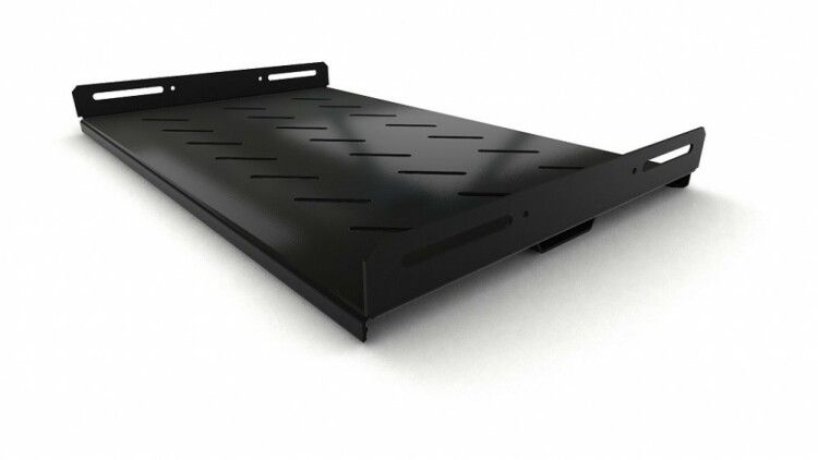 Полка стационарная 19дюйм Г=300мм нагр. до 50кг TSH3M-300-RAL9004 усилен. с боков. крепл. для шкафов TTB TTBR TTC2 TWB TWM TWFS 485х300мм черн. RAL 9004 Hyperline 397125