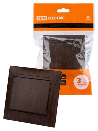 Выключатель 1 кл. 10А венге "Лама" | SQ1815-0401 TDM