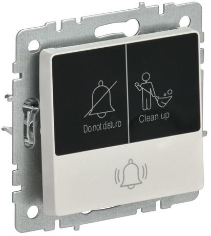 Кнопка звонка BRITE 10А ВС10-1-9-БрЖ для отелей с индик. механизм жемчуж. IEK BR-V14-2-10-K36