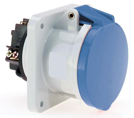 Розетка встраиваемая 63A 3р(2P+PE) 6h 230V IP44 фланец 107x100 1307 I 1307-Bals Bals