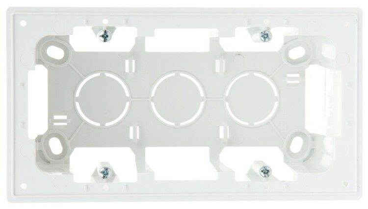 Коробка монтажная для накладного монтажа на 2 модуля, белый - 2400752-030 Simon