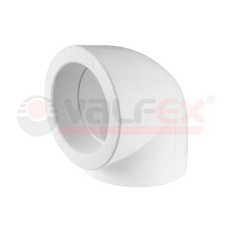 Угольник 75 мм 90 град., полипропиленовый PPR, белый - 10108075 VALFEX 00000012144