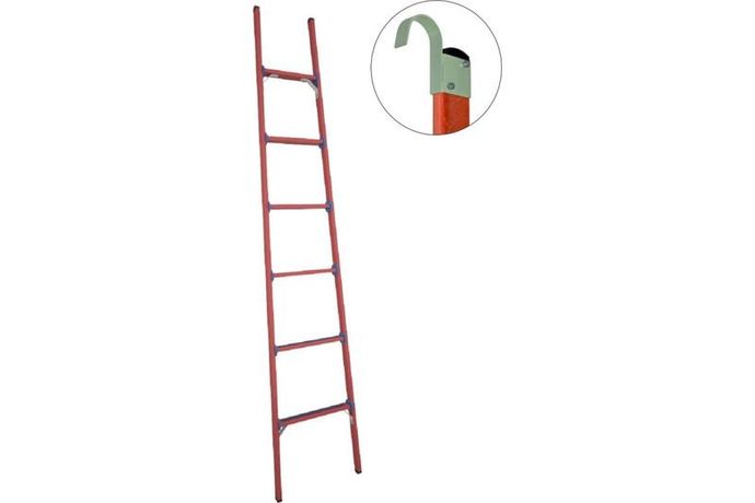 Лестница стеклопластиковая приставная диэлектр. ЛСПД-2.5 К крюки Диэлектрик Д471543