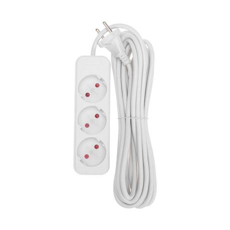 Удлинитель STANDARD 3 гнезда, 5м, 2х1,0мм², б/з, белый | 13-4008 REXANT MEET