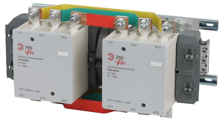 Контактор КТИ-52653 реверсивный PRO KKT53-265-230-10-E 265А 230В/АС3 | Б0054937 ЭРА