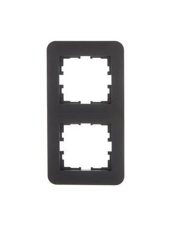 Рамка 2-м ASTI вертикал. черн. бархат LEZARD 7081-4200-152