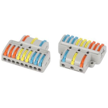 Клемма проходная разветвительная 222-4139 с рычагами 3/9 полюсов 0.08-2.5/4 мм2 NO-225-460 (упаковка 1 шт.) - Б0067974 ЭРА