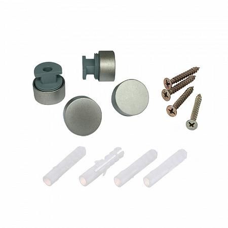 Зеркалодержатель d17 мм без сверления, никель матовый (комплект) - пакет Tech-Kr 112586 Tech-KREP