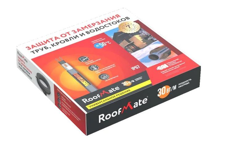 Секция нагревательная кабельная саморег. RoofMate 30Вт/м 10м ССТ 2265950