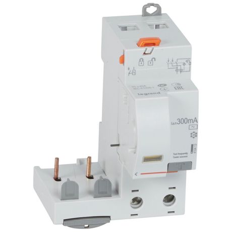 Дифференциальный блок DX3 - тип AC 300 мА 2П 230 В~ 40 А 2 модуля | 410413 Legrand