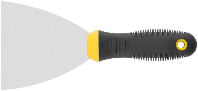 Шпатель , нержавеющая сталь черно-желтая прорезиненная ручка 4 - 06686 РОС