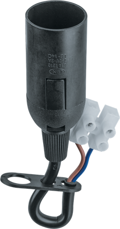 Патрон электрический 61 353 NLH-P-F-BL-E14-TB пластик. подвесной с клеммной колодкой на проводе черн. Navigator 61353 20606