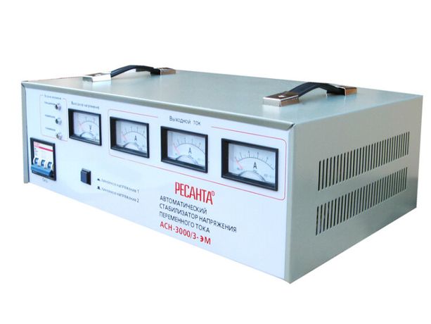 Стабилизатор напряжения АСН-3000/3 3ф 3кВт IP20 электромех. Ресанта 63/4/1 Huter