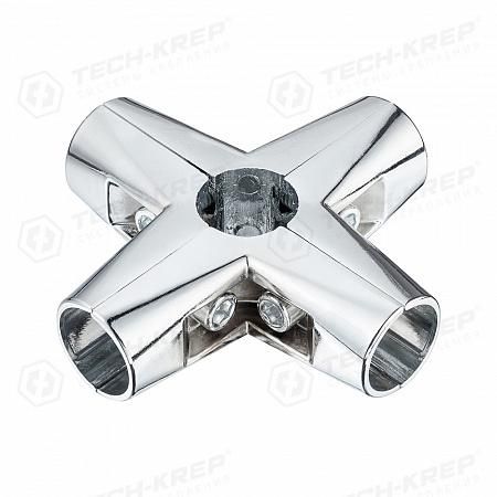 Соединитель 5-ти труб хром (1 шт) - пакет Tech-Krep 127454