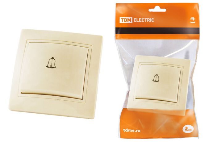 Кнопка звонковая 6А сл. кость "Таймыр" | SQ1814-0109 TDM