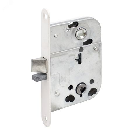 Защёлка АЛЛЮР 2014 WW белый для финских дверей с фиксатором б/о - 14363 ПТК