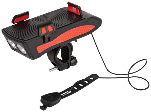 Велосипедный фонарь светодиодный VA-802 аккумуляторный powerbank сигнал держатель для телефона 5W - Б0058230 ЭРА