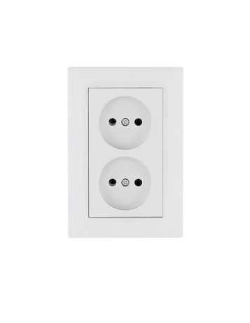 Розетка 2-я Karea RIZZ без заземл. бел. Makel 88001017