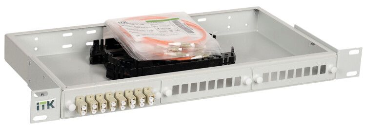 Кросс укомплектованный 1U SC (duplex) 12 портов (OM2) ITK FOBX24-1U-12SCUD50 IEK