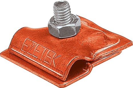 Держатель проводника круглого 6-10 мм для фальца 0.7-3 мм, медь|91093|Ezetek