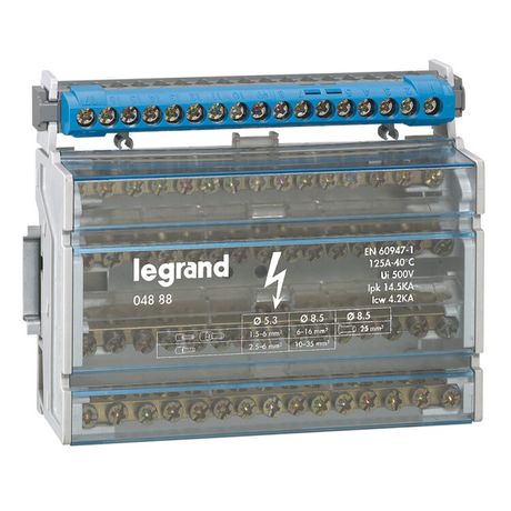 Блок клеммный 4P+N вх. 2х25 вых. 2х25l+11х6 Leg 004888 Legrand