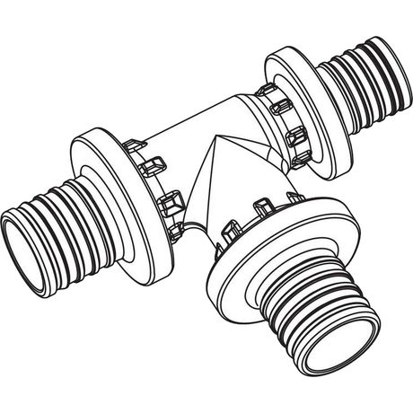 Тройник с уменьшенным торцевым проходом 32-32-25 PX - 11600751001 Rehau
