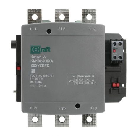 Контактор 500А 110В_АС АС3_ АС4 1НО+1НЗ КМ-102 | 21969DEK DEKraft APC