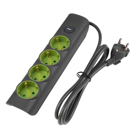 Удлинитель 4х1.4м с заземл. выкл. сер. ET-04-140G JAZZway 5051850