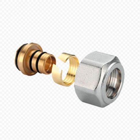 Соединитель коллекторный обжимной для полимерной PEX трубы 16 (2.0)х3/4' - 02720 AQUALINK