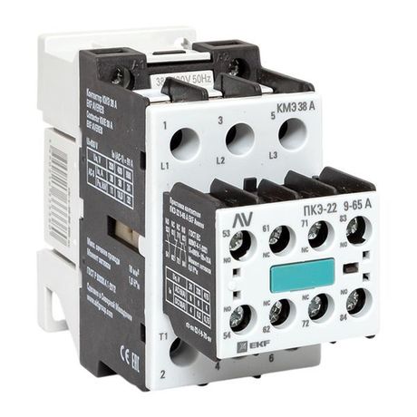 Комплект КМЭ 38А 400В АС с дополнительными контактами 2НО+2НЗ EKF AVERES | ctr-s-40-00-400-av-22