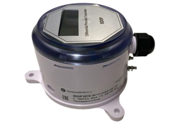 Датчик дифференциального давления канальный, 0...1000Па, 4-20мА ЖК экран, 24VDC - SDDP10CD APC