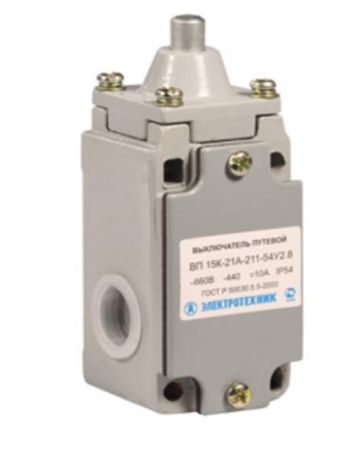 Выключатель путевой ВП-15К21А211-54У2.8 1НО+1НЗ 10А IP54 (пластик. привод) толкатель прямого действия Реле и Автоматика A8014-79683085