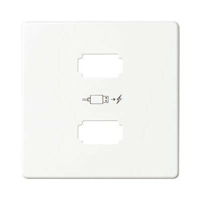Накладка для зарядного устройства 2xUSB белого цвета S82 | 8221096-030 Simon