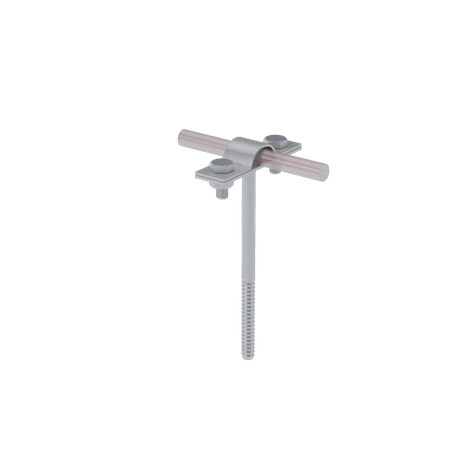 Держатель для прутка 5-10мм, вкручиваемый. Длина 80мм. Гальваническое цинкование - DPV-L80-D5-10 КМ-Профиль MA0176