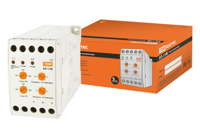 Реле контроля фаз ЕЛ-11М-3х380В (1п-контакт) | SQ1504-0005 TDM