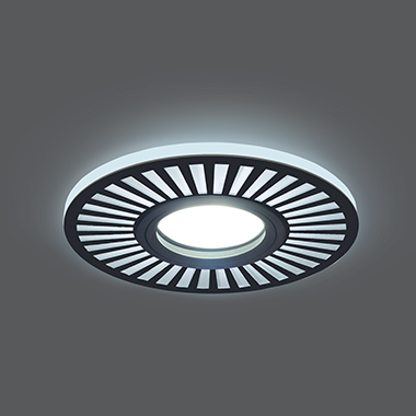 Светильник встраиваемый ДВО под лампу 3 Вт (max) 4000К IP20 d95х25 мм монт d60 Backlight Gauss - BL135