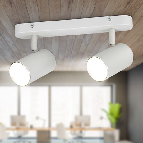 Светильник настенно-потолочный спот OL35-2 WH MR16 GU10 IP20 белый хром | Б0056365 ЭРА