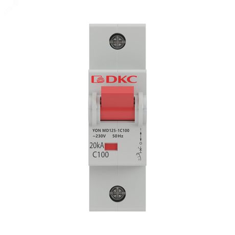Выключатель автоматический однополюсный YON MD125-1C80-8ln 20kA | MD125-1C80 DKC ДКС DKC арт. MD125-1C80