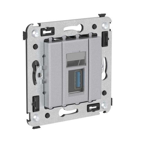 Розетка USB 3.0 1-м СП Avanti "Закаленная сталь" тип А-А DKC 4404303 ДКС