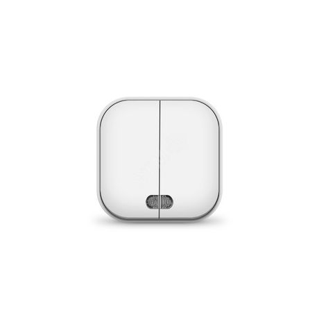 Выключатель двухклавишный с подсветкой серия IONICH, о/у, 10А, 220В, белый (еврослот) - 1414 Союз