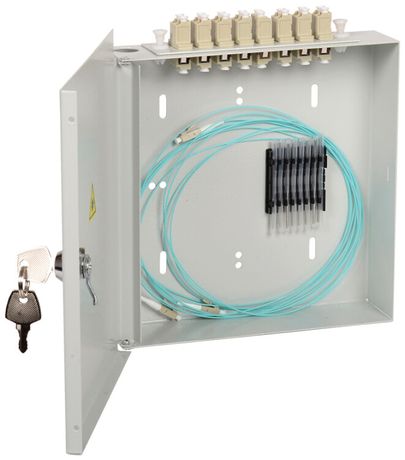 Кросс укомплектованный настенный SC (Simplex) 4 порта (OM4) ITK FOBX8-N-4SCUS04 IEK