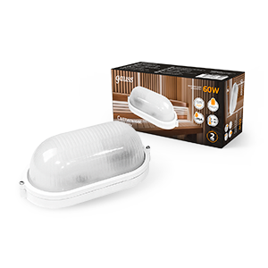 Светильник ЖКХ под лампу 1хE27 AC 220В IP54 овал 160х80х212мм max 60Вт НБП Gauss - 926602206