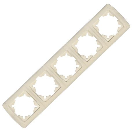 Маргарита рамка пятиместная горизонтальная сл.кость (ivory) (еврослот) - 1084-I Союз