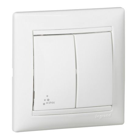 Переключатель проходной 2-кл. СП Valena 10А IP44 250В механизм бел. Leg 770098 Legrand
