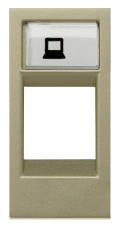 Накладка для суппортов и телекоммуникационных разъёмов типа 2017... 2018..., серия Zenit, цвет шампань | 2CLA211810N1901 ABB N2118.1 CV