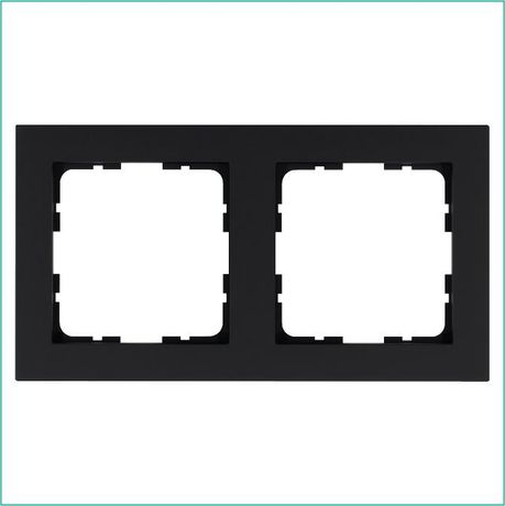 Рамка G-Classic 2-постовая, цвет черный матовый (soft touch) - G1002PB Jasmart