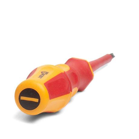 Отвертка диэлектрическая шлицевая SL5.5х125 серия ПРОФИ для работ под напряжением до 1000 В - 78610 КВТ