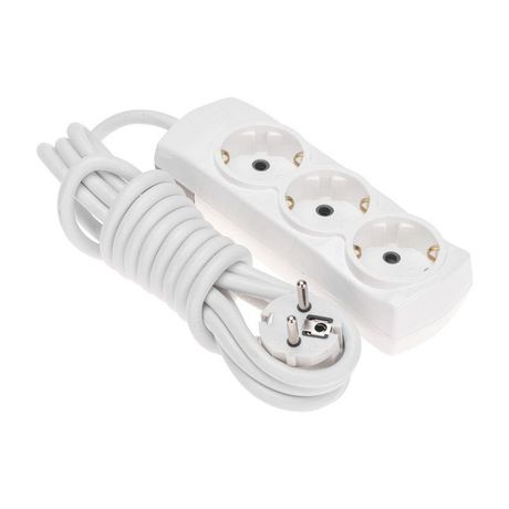 Удлинитель PREMIUM 3 гнезда, 3м, 3х1,5мм², с/з, белый | 13-4101 REXANT MEET