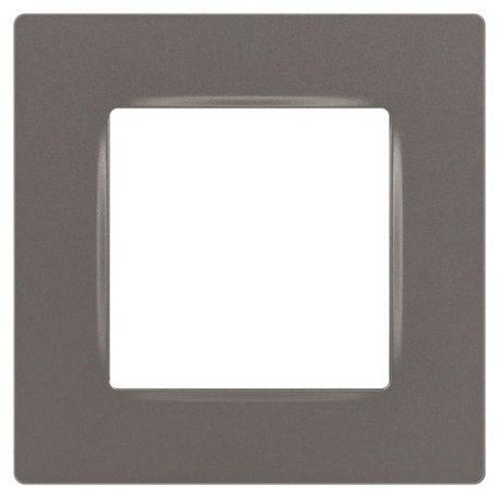 Рамка для розеток и выключателей Серия 12 12-5201-16 на 1 пост, Классик, титан | Б0067778 ЭРА