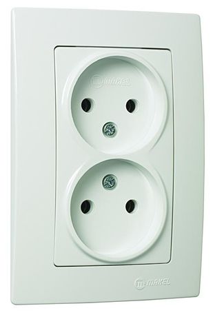 РОЗЕТКА 2-Я Б/З LILLIUM NATURAL KARE - 32001017 Makel